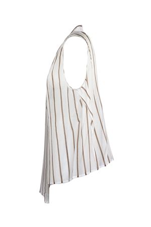 Camicia smanicata in cotone e seta SEMI COUTURE | Y6SK51RG105